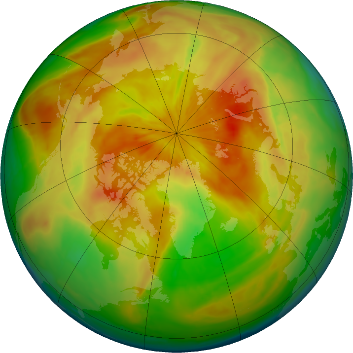 Arctic ozone map for 15 April 2016